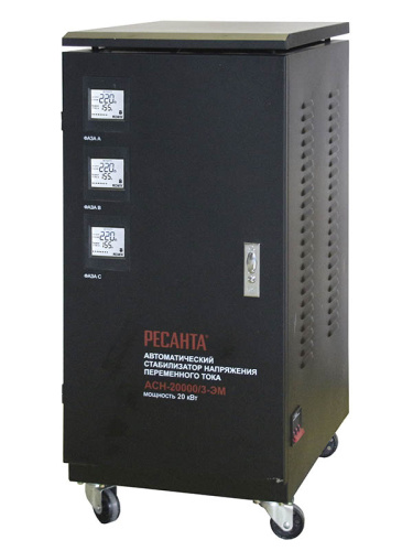 Стабилизатор напряжения Ресанта АСН-20000/3-ЭМ (63/4/6) фото 2