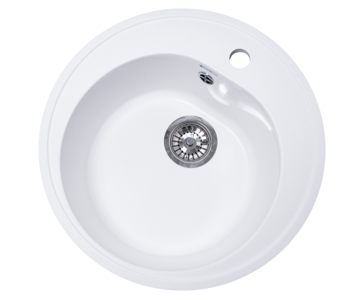 Мойка каменная GranAlliance G-10 d500 круглая МОЛОЧНЫЙ (405)