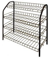 Этажерка для обуви НИКА ЭТ-1, металл, медный/антик, 4 полки