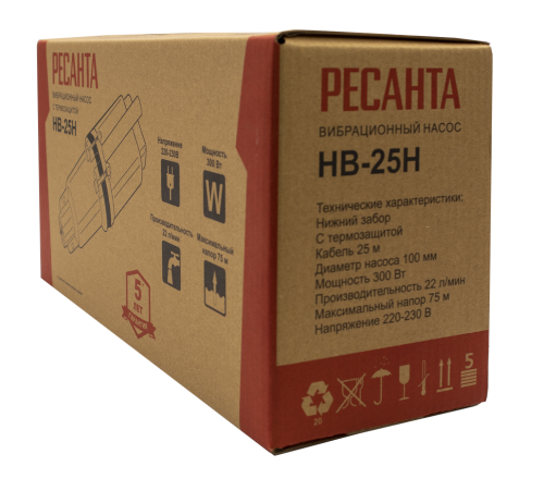 Вибрационный насос Ресанта НВ-25Н фото 5