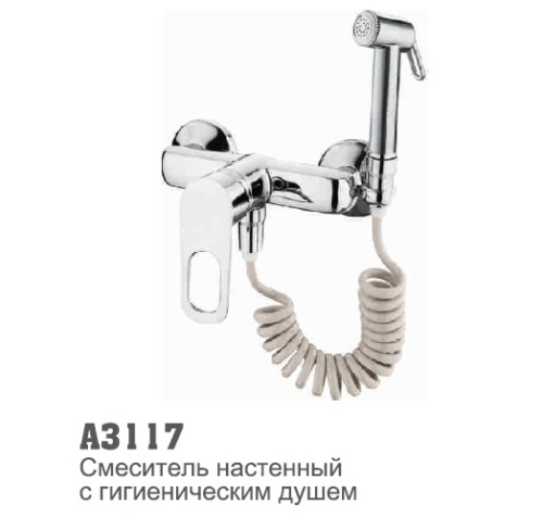 3117 Accoona Смеситель настенный с гигиеническим душем (1/10) фото 3 3117 Accoona Смеситель настенный с гигиеническим душем (1/10) фото 3