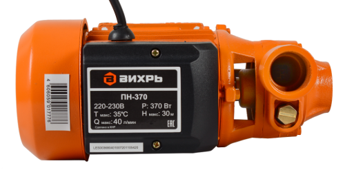 Насос поверхностный ВИХРЬ ПН-370 фото 3 Насос поверхностный ВИХРЬ ПН-370 фото 3