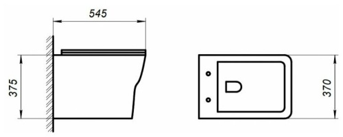 BELBAGNO ROMANO Чаша унитаза подвесного безободкового, BB248CHR-SM фото 2