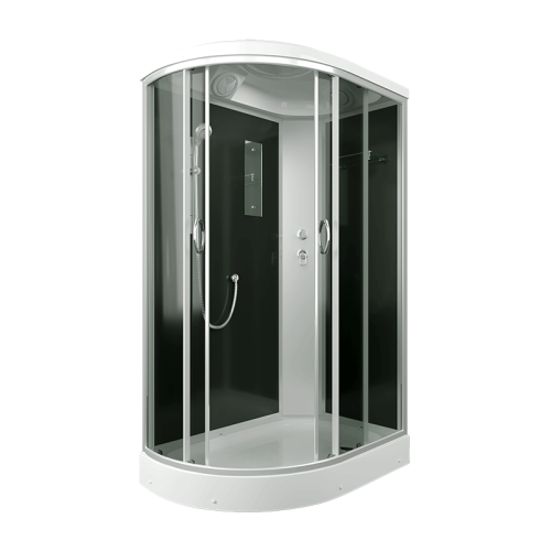 Душ. кабина 120x80x215 ERLIT ER3512PR-C4-RUS низкий поддон. Черная/тонированная Душ. кабина 120x80x215 ERLIT ER3512PR-C4-RUS низкий поддон. Черная/тонированная