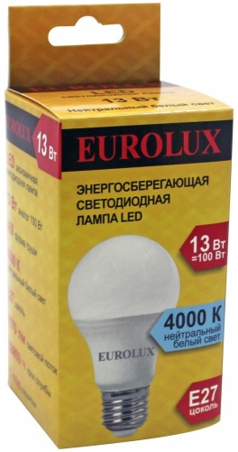 Лампа светодиодная Eurolux LL-E-A60-13W-230-4K-E27 фото 8