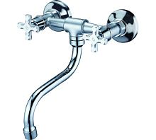 JIK12-A102-А SOLONE Смеситель д/кухни пристенный 1/2 кер. ЭКОНОМ (1/10)