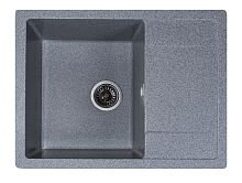 Мойка каменная GranAlliance G-25 (645х505) прямоугольная ТЕМНО-СЕРЫЙ (U202)
