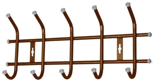 Вешалка настенная НИКА ВНТ5, металл, медный/антик, 5 рожков 48,5 х21,5см х85см