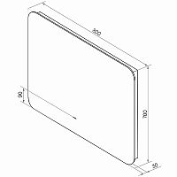 Зеркало с Led-подсв. "Burzhe" 800х700 беск. сенсор, холодная подсветка ЗЛП2457
