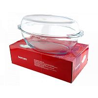 Форма СВЧ 1,7 л PASABAHCE Утятница 59032, стекло,  крышка