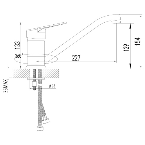 LeMark LM4104C LUNA Смеситель д/кухни фото 2