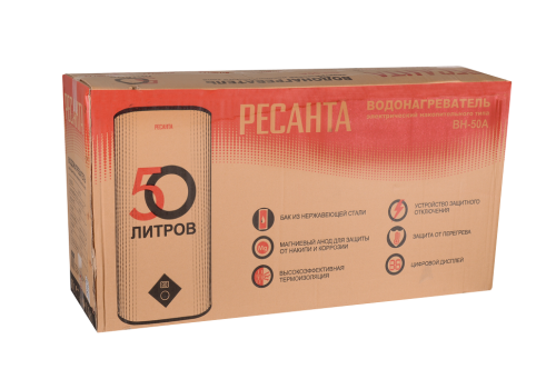 Водонагреватель накопительный ВН-50А Ресанта (74/5/14) фото 7