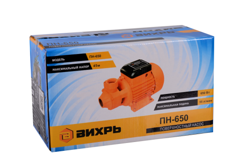 Поверхностный насос Вихрь ПН-650 (68/4/5) фото 4