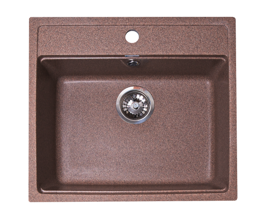 Мойка каменная GranAlliance G-21 (551х492) прямоугольная ТЕРРАКОТ (U104)