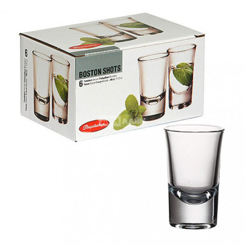Стакан для водки PASABAHCE Бостон Шотс 52174, стекло 40 мл (1уп-6шт) Стакан для водки PASABAHCE Бостон Шотс 52174, стекло 40 мл (1уп-6шт)