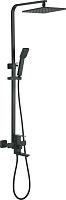 83201F Accoona Смеситель д/ванны зонт душ+лейка+излив SUS304. Черный (1/5)