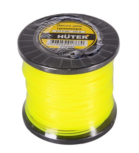 Леска Huter S24100 для триммера, 2.4 мм, звезда (71/2/4)