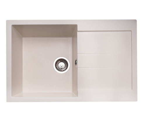 Мойка каменная GranAlliance G-40 (770х493) прямоугольная БЕЛЫЙ (U400)
