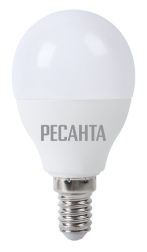 Лампа светодиодная РЕСАНТА LL-R-G45-7W-230-4K-E14 (76/1/8)