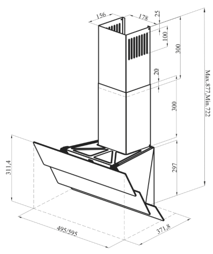 Вытяжка Oasis NS-60B фото 2