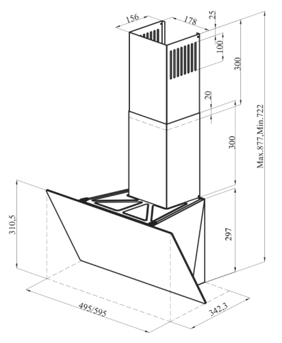 Вытяжка Oasis NP-60W фото 2