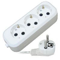 Удлинитель ДиП ПРЕМИУМ, 3 гн, 1,5 м, 16 А, заземление, ПВС 3*0,75