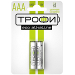 Батарейки Трофи AAА 2шт. Alkaline (LR03-2BL ECO)