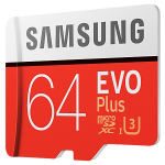 Карта памяти Samsung microSDXC 64Gb Class 10 EVO Plus + адаптер (MB-MC64GA)