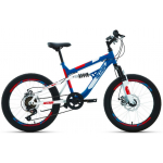 Велосипед ALTAIR MTB FS 20 D (2022) рама 14'' синий/красный
