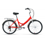 Велосипед FORWARD Valencia 24 2.0 (2021) рама 16'' красный/серый